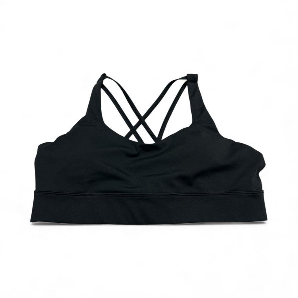 Elegant Black Strappy Sports Bra.Sz/XL